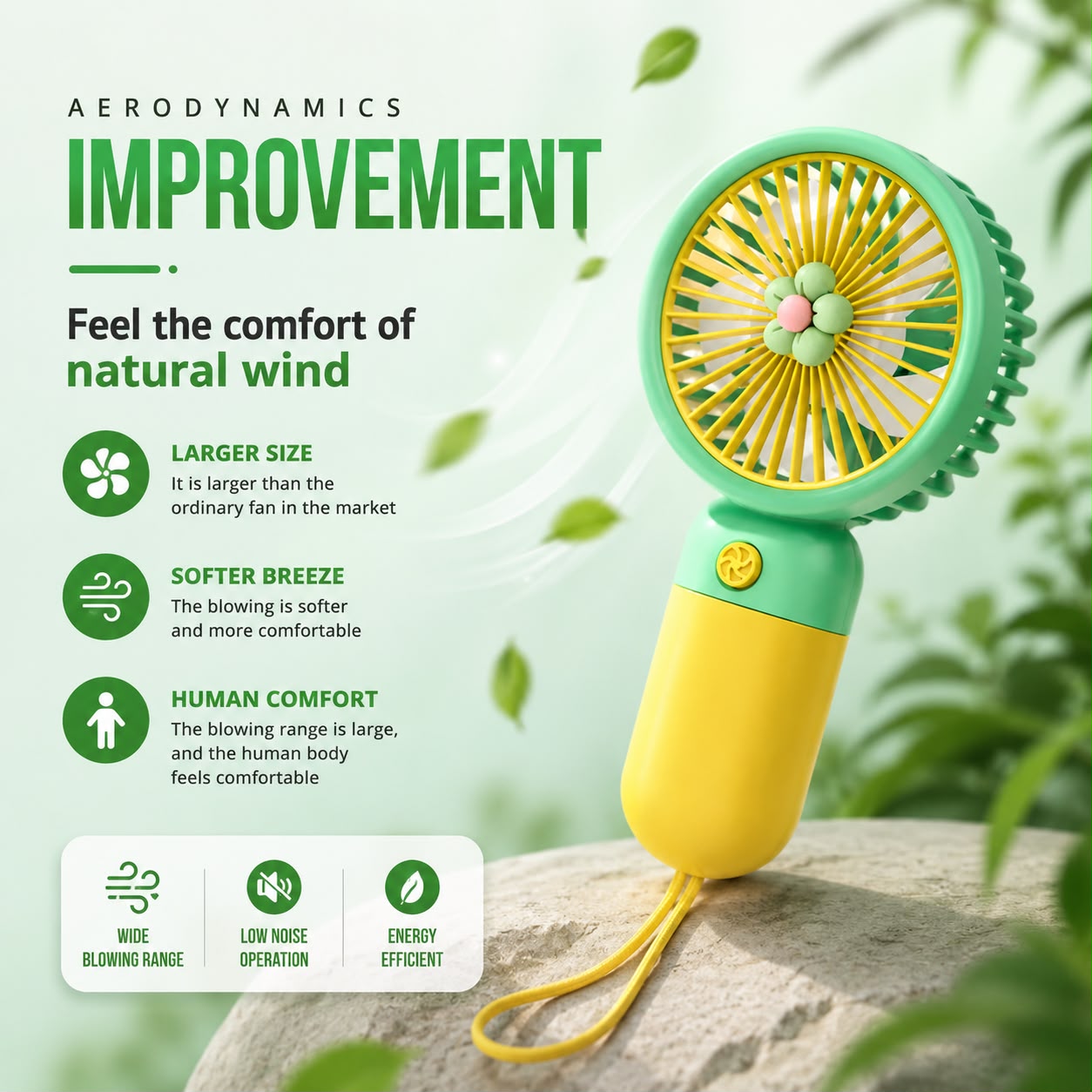 Portable Handheld Fan for Outdoor
